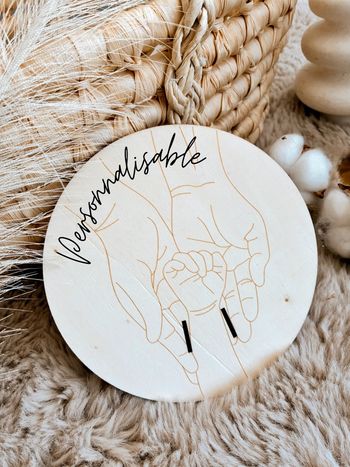 Plaque bracelet de naissance personnalisable 