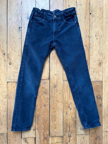 Pantalon jeans velours côtelé stretch marine 10 ans Kiabi 