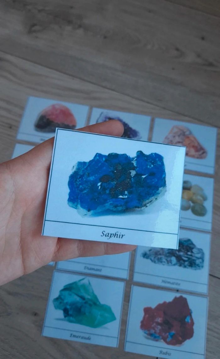 Cartes nomenclature des pierres précieuses. Géologie