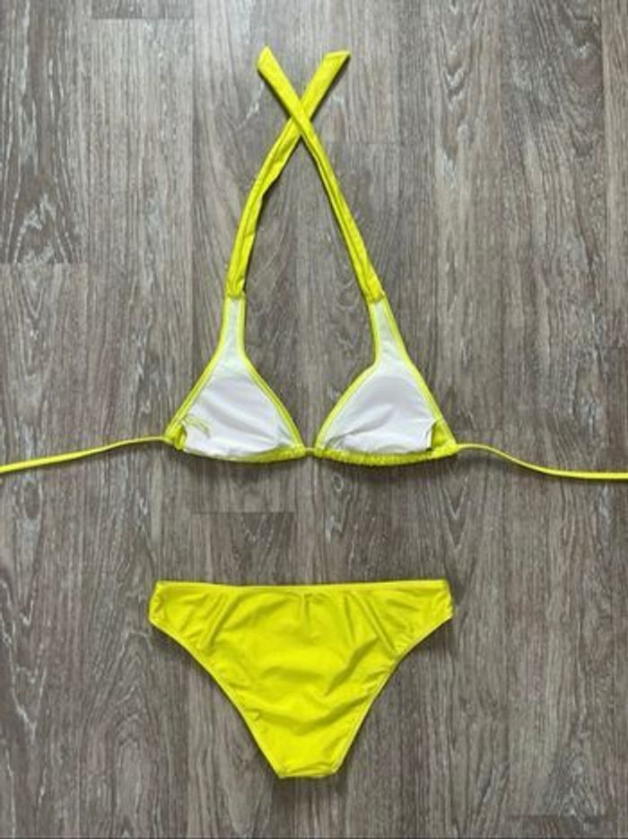 Maillot de bain 2 pièces jaune - photo numéro 3