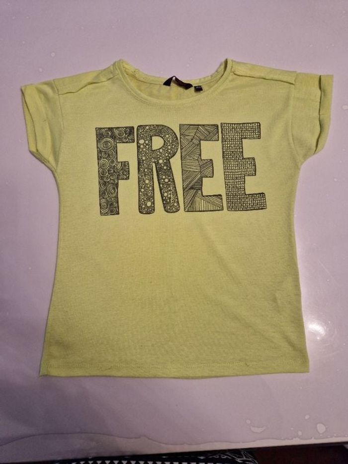 Tee shirt manche courte jaune