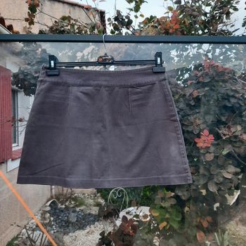 Mini-jupe grise patineuse Camaïeu T 40