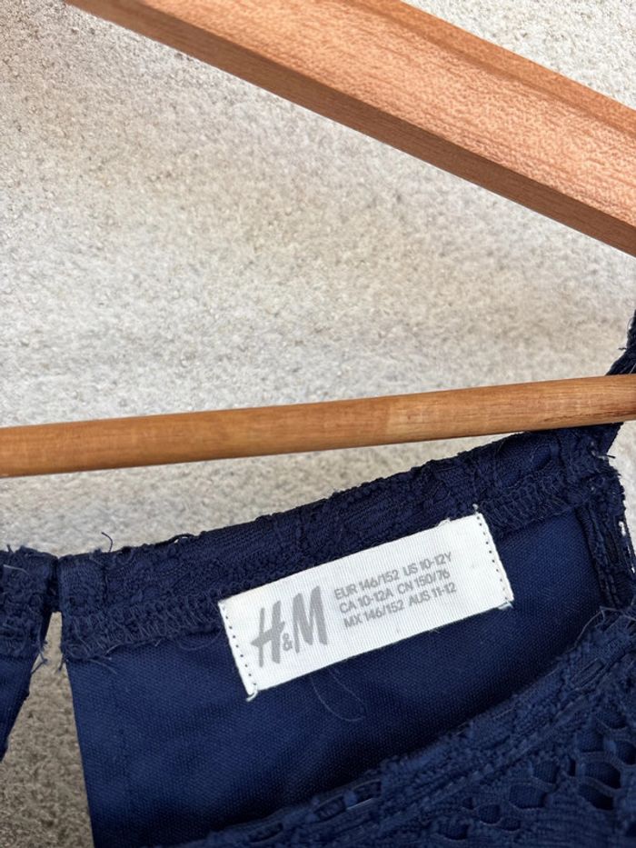 Robe bleue marine à dentelle - photo numéro 2