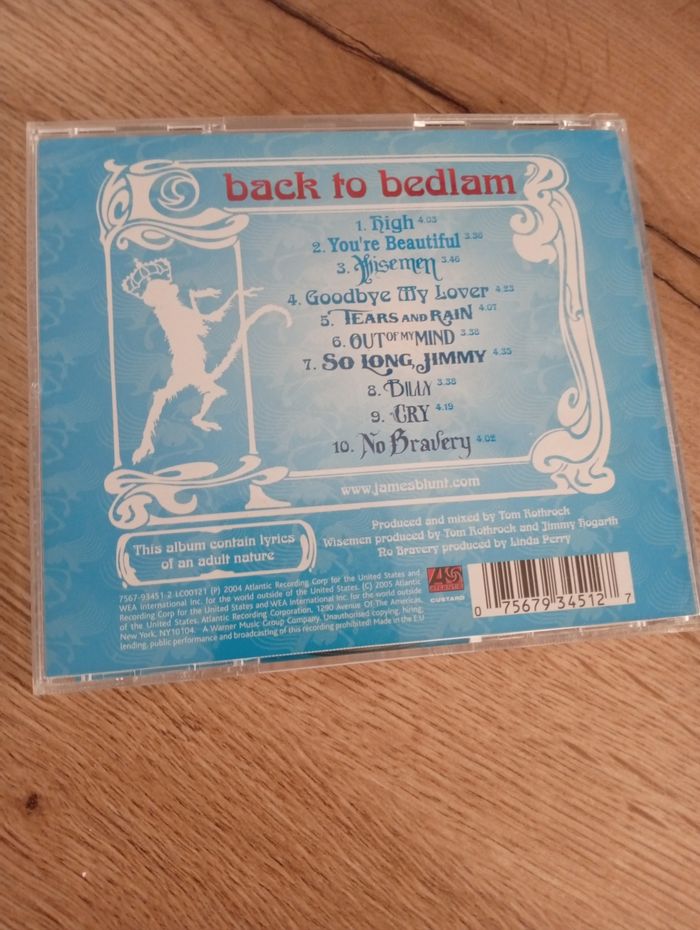 CD James Blunt Back to bedlam - photo numéro 2
