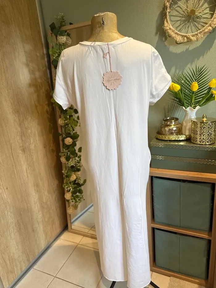 Magnifique robe longue avec skull devant et poches femme - photo numéro 4