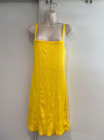 Robe coton jaune bretelles, taille 2/40