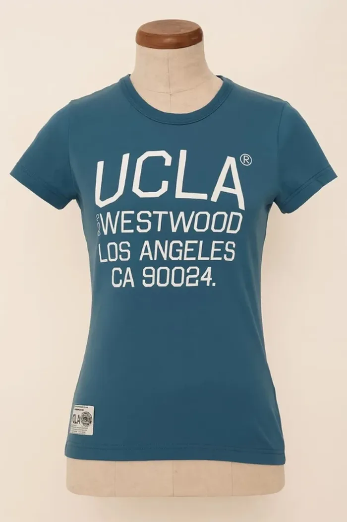 Tee shirt manche courte bleu imprimé blanc UCLA Taille XS - photo numéro 2