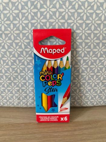 Pack de 6 Minis Crayons de Couleur Star "Color Pep's"