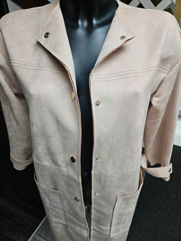 Zara veste longue beige ample taille S - photo numéro 3