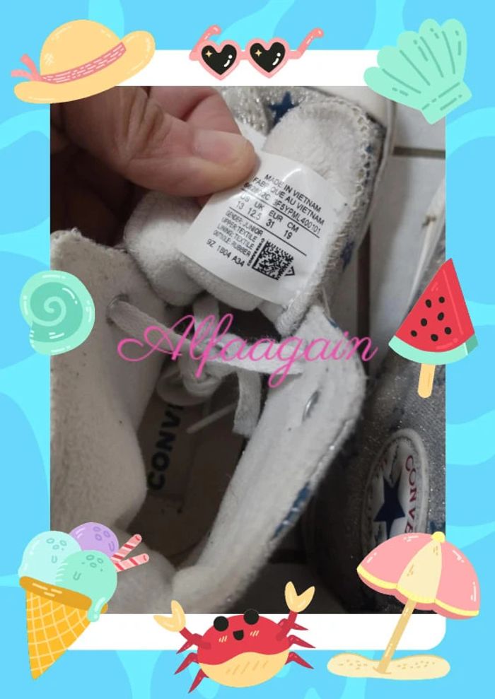 Baskets converse all star argentées 31 - photo numéro 14