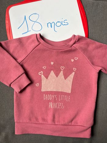 Pull daddy’s Little princess 12-18 mois (86 cms)