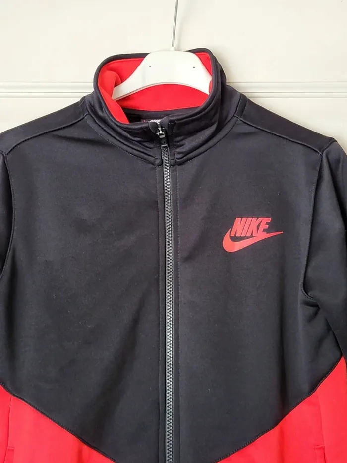 Veste zippée garçon Nike noir et rouge - photo numéro 2