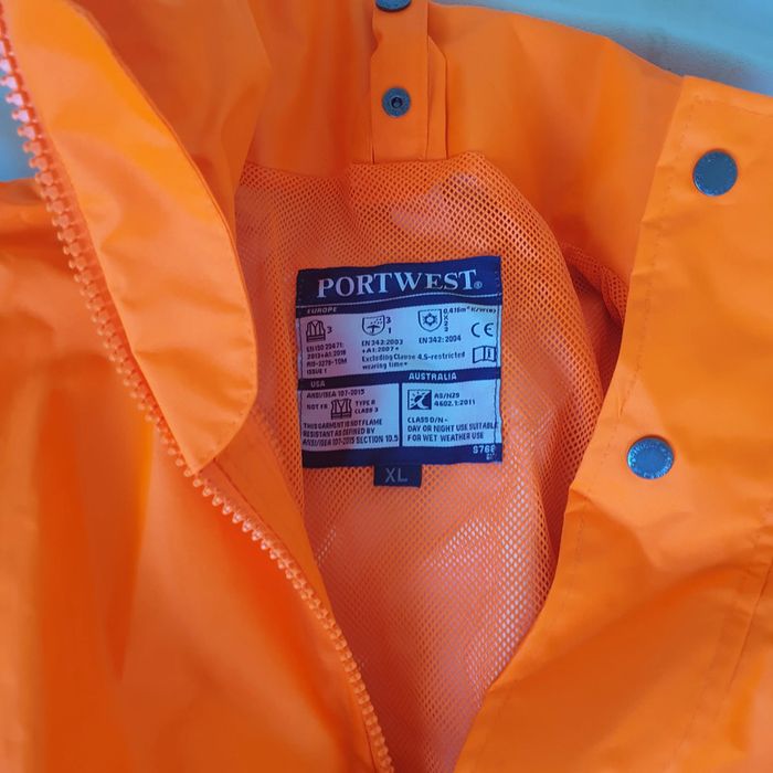 Blouson Haute Visibilité parka de chantier 2en1 Portwest Orange fluo, taille XL - photo numéro 5