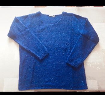 🟣 42 / 44 Pull Brillant Bleu  🟣