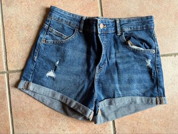 Short jean bleu Bershka Taille 38