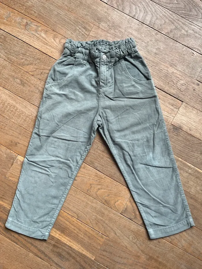 Ensemble crème et kaki Petit Bateau 5 ans - photo numéro 6