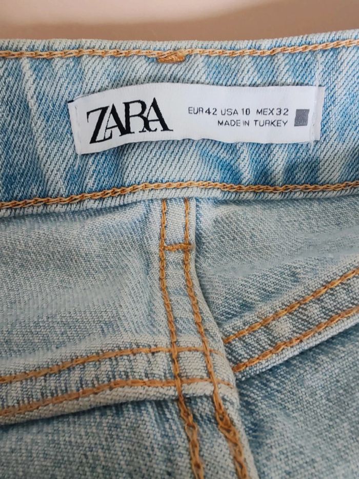 Jeans déchiré pour femme - Taille haute - Pantalon en jean pour femme -Zara - photo numéro 4