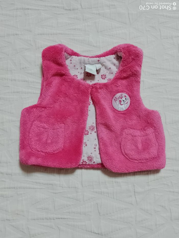 Disney boléro gilet fourrure rose Marie