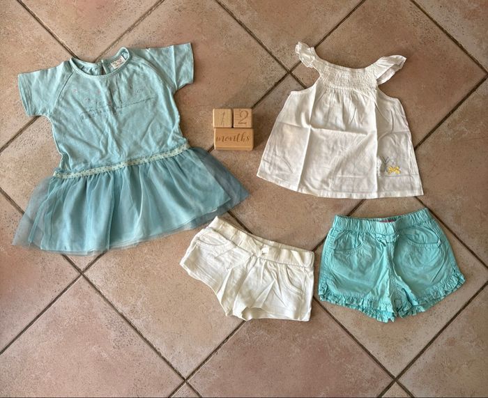 Lot habits fille 12 mois été