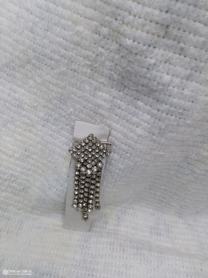 Très belle et imposante broche vintage ornée de strass er - photo numéro 3