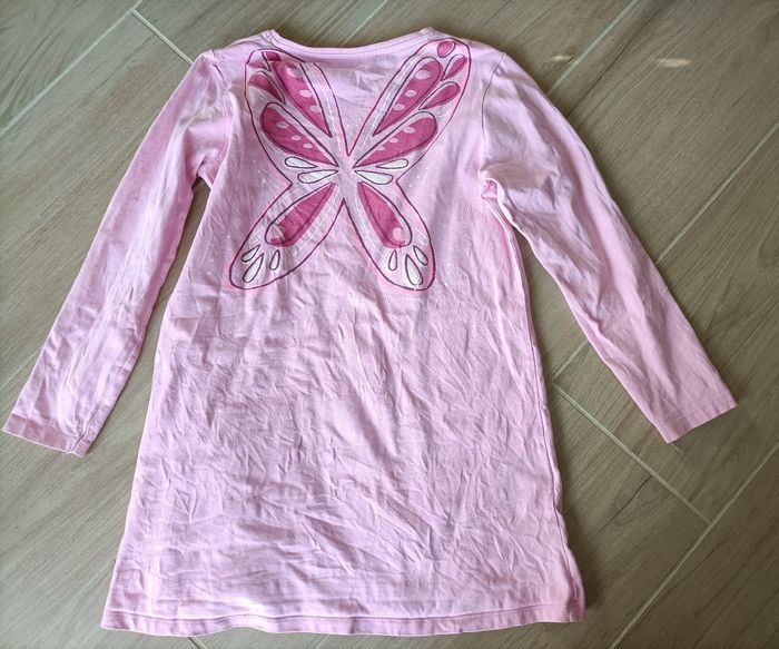 Chemise de nuit manches longues 6 8 ans rose fille DPAM très bon état - photo numéro 3