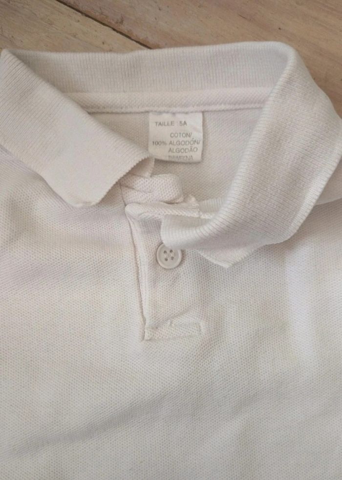 Polo blanc - Taille 5 ans - photo numéro 3