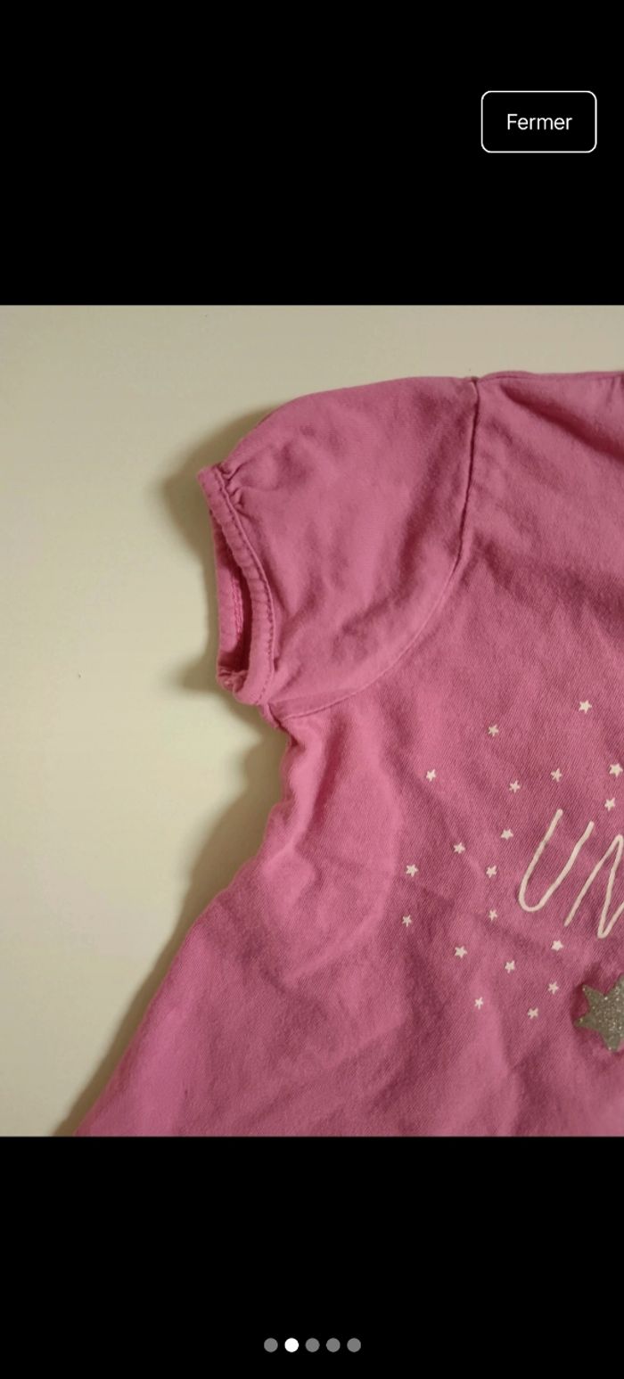 Tee shirt unique étoile rose - photo numéro 2