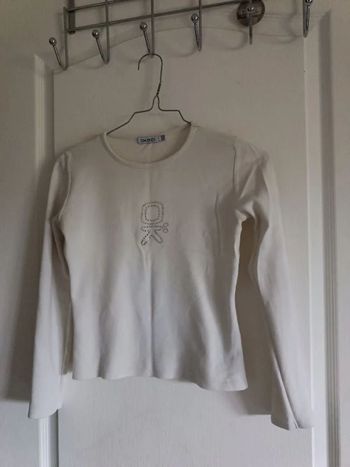 T-shirt blanc à strass Okaïdi 12A