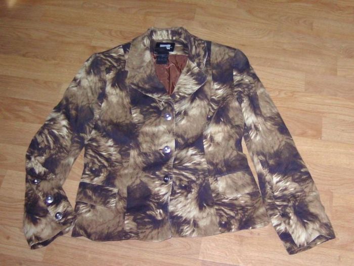 Veste NATHALIE CHAIZE tons marrons taille 36 TBE