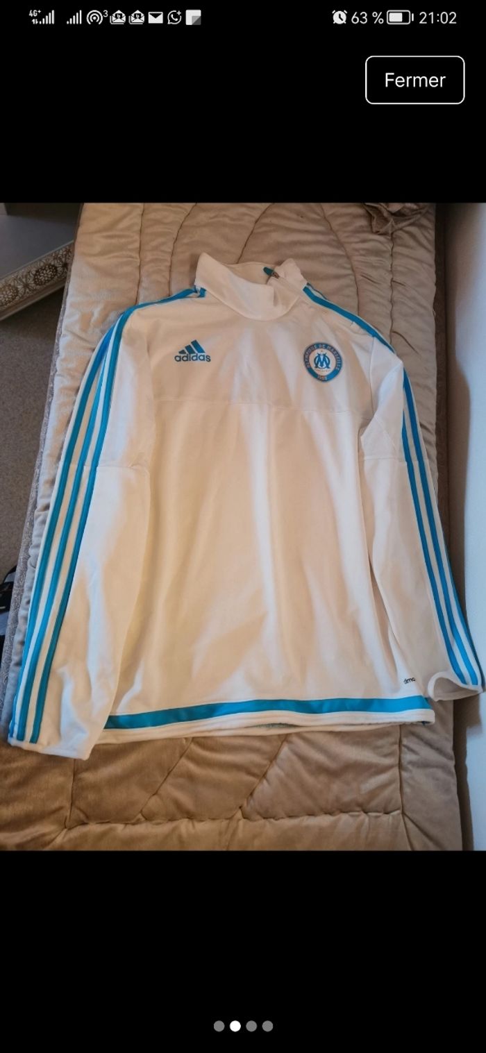 Sweat Adidas Olympique de Marseille Taille L - photo numéro 2