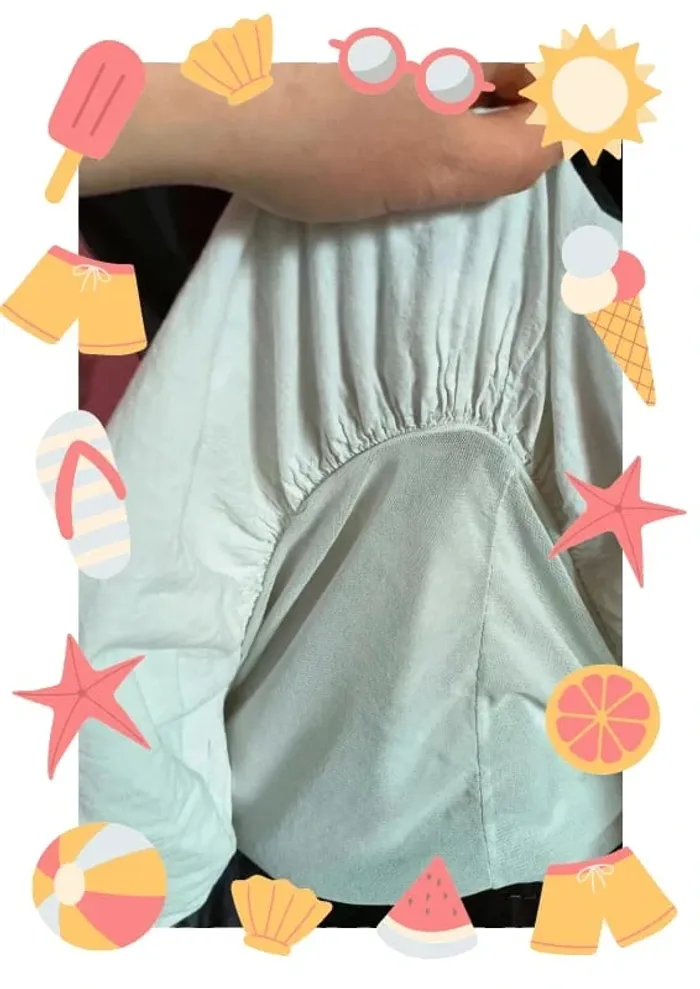 Mini robe bustier boule blanche pour l'été - photo numéro 4