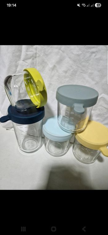 Lot de pots en verre 