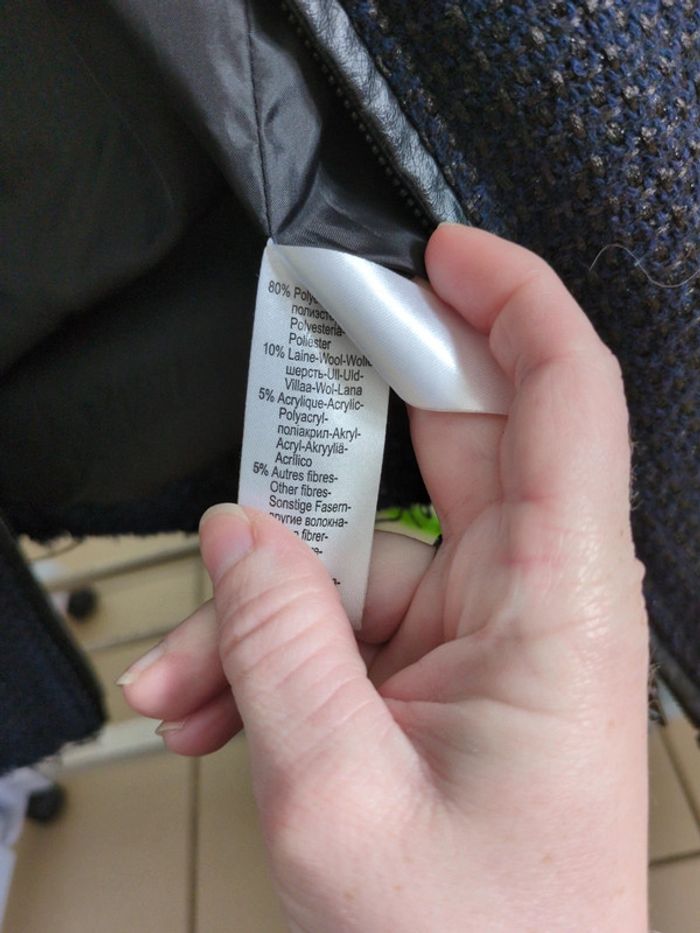 Veste tweed La redoute taille 34 bleu marine - photo numéro 5