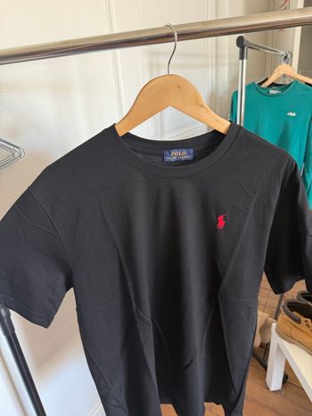 T-shirt Polo Ralph Lauren Noir & Logo Rouge