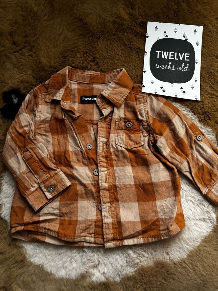 Chemise à carreaux marron IN Extenso t.3m