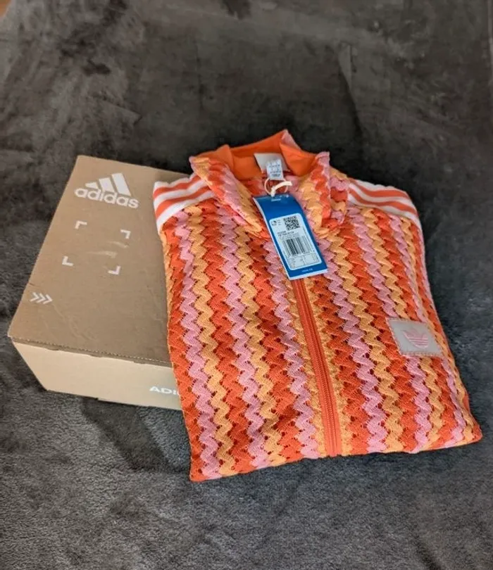 Veste Adidas TrackTop Orange - photo numéro 7