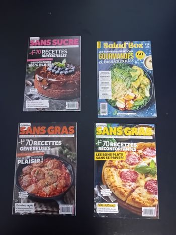 Lot 4 magazines de recettes