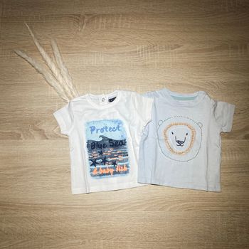 Lot de 2 T-shirts garçon 1 mois