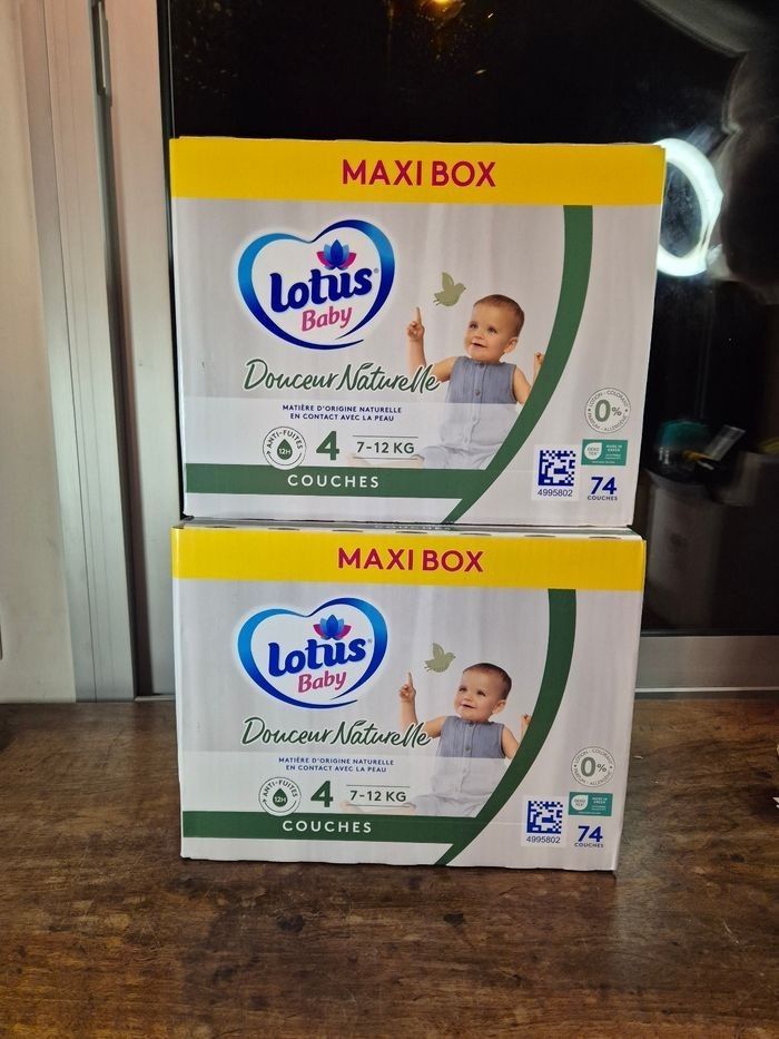 Couche taille 4 Lotus Baby TAILLE 4 : 148 Couches