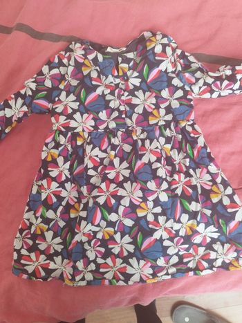 Robe fleurie velours 3 ans