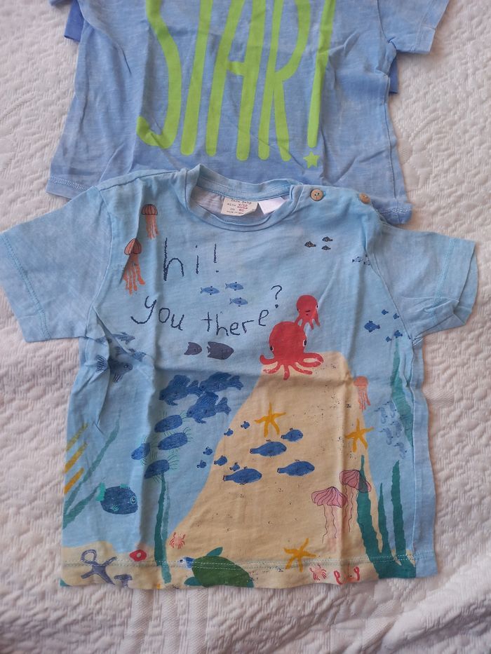 Lot de 3 t-shirts Zara 9-12mois 80cm - photo numéro 2