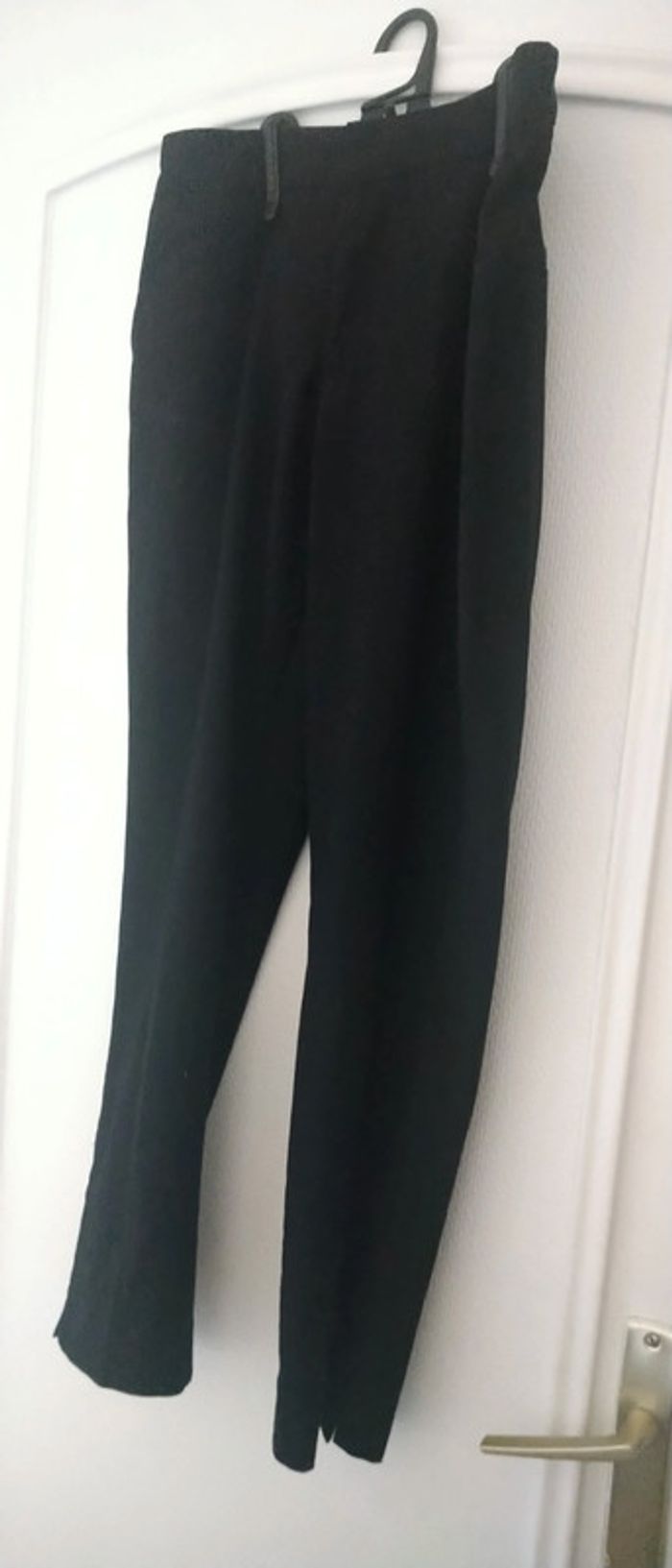 Pantalon droit style tailleur noir femme 34 zara - photo numéro 3