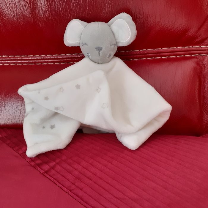 Doudou "Petite Souris qui dort" *mouchoir imprimé - photo numéro 2
