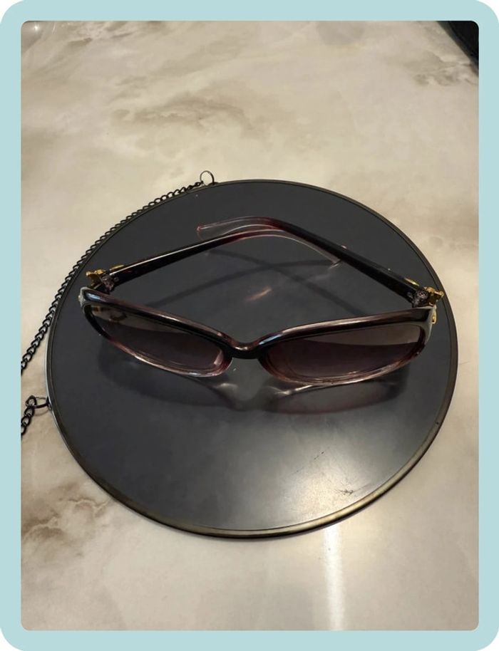Lunette de soleil rose/violette - photo numéro 3