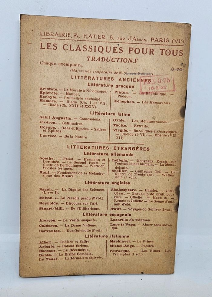 Ancien livre.  
"Charles XII, II", de Voltaire.
64 pages. 
En l'état. - photo numéro 2