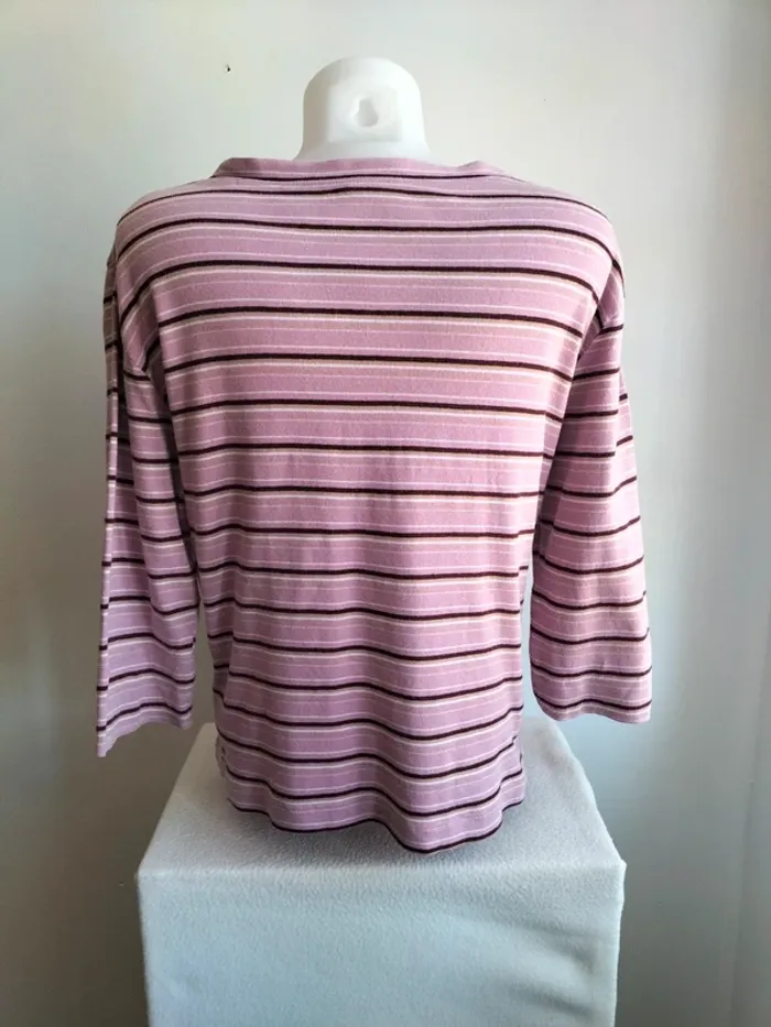 Pull Léger Femmes Col V Manches 3\4 - M - photo numéro 5