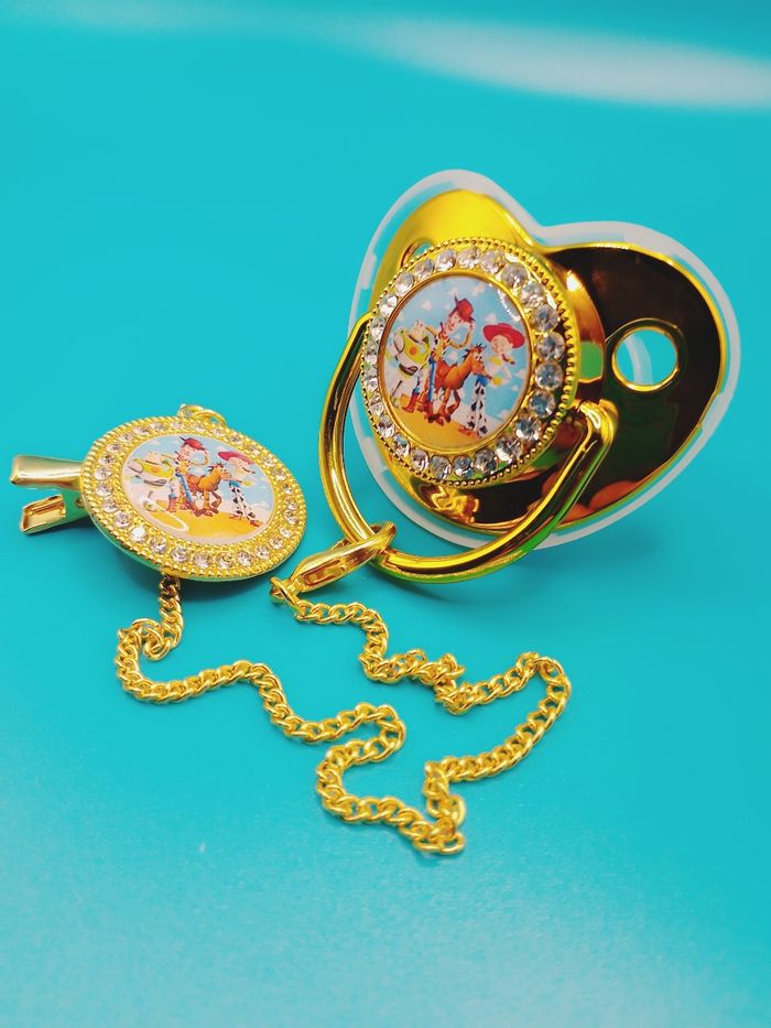 Tétine strass avec attache Toy story - photo numéro 5