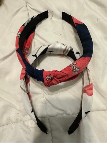 Lot de 2 serre tête effet foulard noué