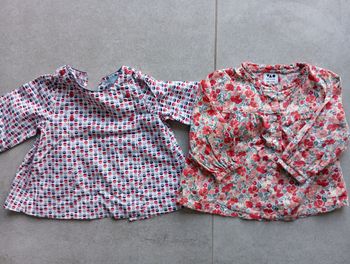 Lot 2 tuniques 12 mois
