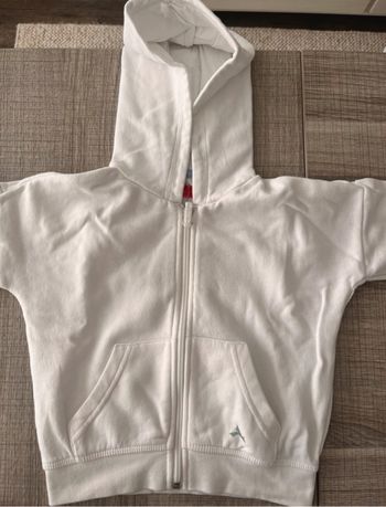 Gilet zippé blanc mixte 3-4 ans